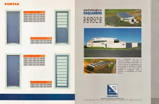 Imagem dos detalhes do software utilizado em 1993 - Esquadros®